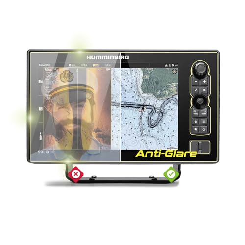 IPG Anti-Glare Made for Humminbird SOLIX 10 CHIRP MEGA SI+G3 Display Matte Finish Screen Protector Film, Perfect for Outdoor Use for Solix10