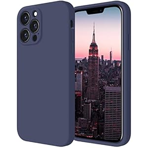 Cordking Designed for iPhone 13 Pro Case, Silicone Full Cover [Enhanced Camera Protection] Shockproof Protective Phone Case with [Soft Anti-Scratch Microfiber Lining], 6.1 inch, Navy Blue