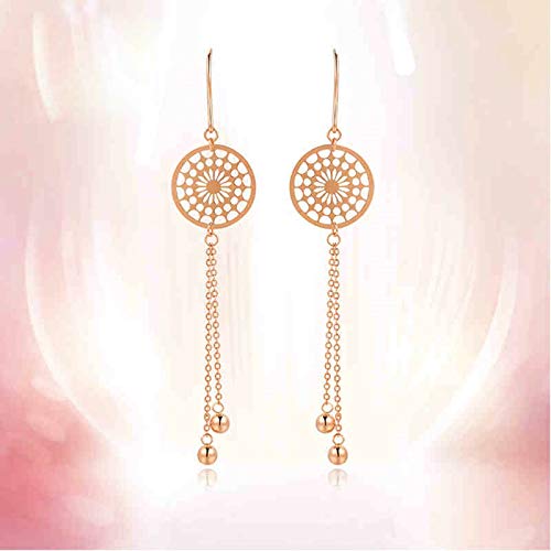 Daesar 18Ct Rose Gold Earrings Drop Dreamcatcher Tassel Bead Vintage Drop Earrings Rose Gold Earrings Wedding #TOP2
