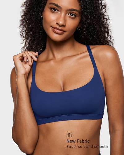 Image of INLYRIC Women's Inbarely Soft Racerback Bralette - Wireless Full Coverage No Padding Unlined Bralette