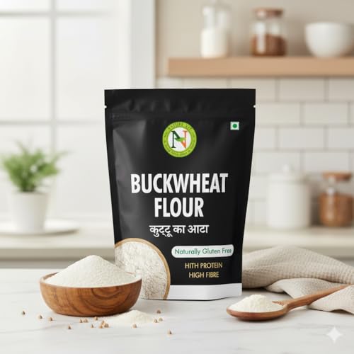 Image of NatureVit Buckwheat, 1 kg | Kuttu Giri | Kutu ka Atta | Fresh | Stone Grounded | Gluten Free | Rich in Dietary Fibre for Fasting | Upwaas ke Liye