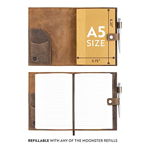 moonster Refillable Psalm 46:10 Bible Verse Embossed Journals with Pen – Milled A5 Leather Journal Lined Paper - Journals for Women Notebook with Pen Holder - 320 Pages by moonster - Image 5
