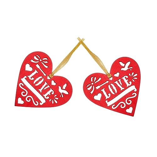 Corazón de madera de 12 piezas ABOOFAN para manualidades y scrapbooking 6