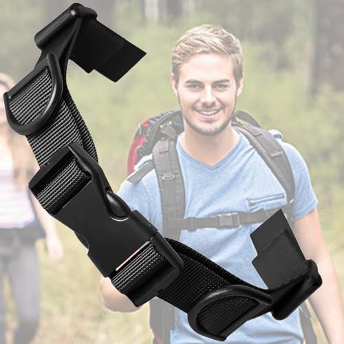 Alça de peito ajustável para mochila com fivela de liberação rápida - Complemento de alça de esterno para caminhadas e corrida (pacote com 1)