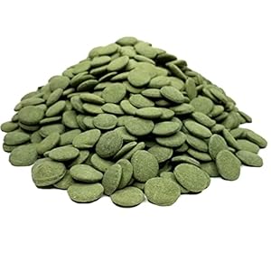 Aquatic Foods Inc. 12mm 1/2″ Sinking Wafers of Algae & Spirulina Ideal for Plecos, Bottom Fish, Catfish, Shrimp, Snails, Crayfish, All Herbivorous & Omnivorous Tropical Fish…AFI Wafers..1/2-lb