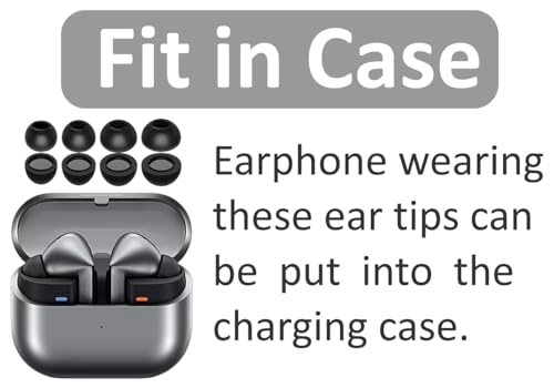 Image of Galaxy Buds 3 Pro Memory Foam Tips Earbud, 4 Pairs Replacement Comfortable No Silicone Pain Noise Isolation Earbuds Accessories Compatible with Samsung Galaxy Buds 3 Pro - Black S /M /L /XL