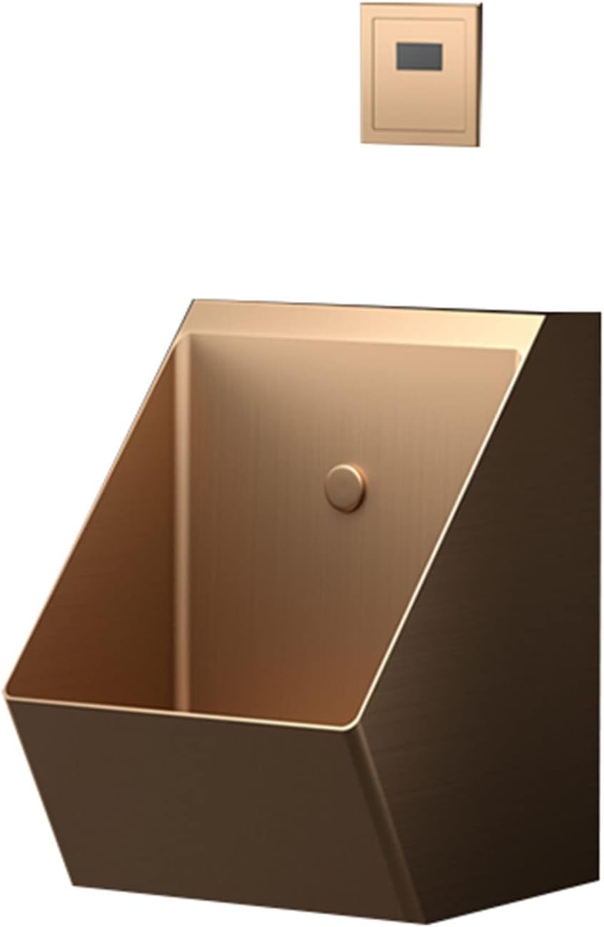 304 Stainless Steel Intelligent Urinal,Men's Bathroom Automatic Sensor Urinal, High-Efficiency Flush Toilet Urine Diverter Splash-Proof Toilet with Flush,Silvery,Rose Gold