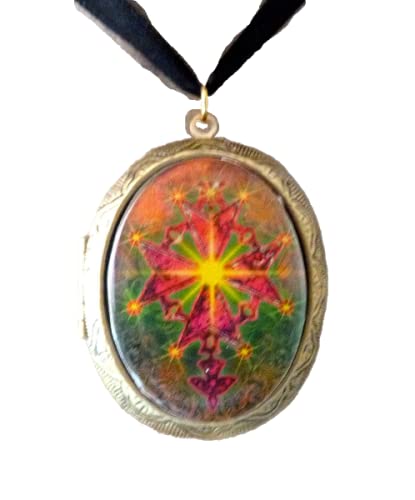 Médaillon porte-photo croix huguenote, le cadeau idéal pour baptême et communion