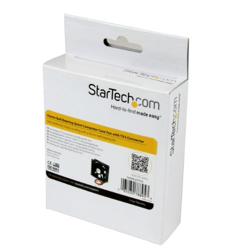 Image of StarTech.com 92x25mm Ball Bearing Quiet Computer Case Fan w / TX3 Connector - 3 pin case Fan - TX3 Fan - 90mm Fan (FAN9X25TX3L)