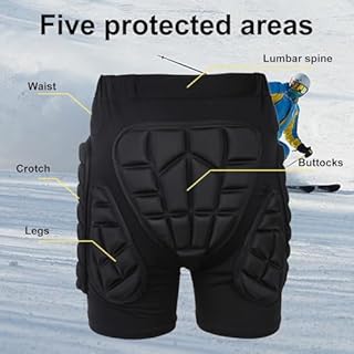 Protecteurs de Hanches de Sport – Shorts de Protection du Coccyx, Shorts de Protection des Hanches, Shorts légers et Confortables | Short rembourré résistant aux Chocs, Short de Protection des