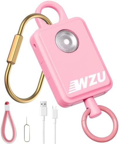 ‌WZU Recordable Personal Safety Alarm - FCC Certified Self Defense Alarm with 2 Emergency Modes - Rechargeable LED Strobe for Women/Men/Elderly - Jogging/Night Running/Travel/Home/Office - 4 Colors