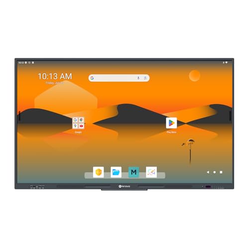 Image of AG Neovo 65 Inch 4K Smart Board - Google EDLA-Certified Interactive Whiteboard, Android 13, 40-Point Touch, Wireless Casting - Digital Whiteboard for Classrooms & Hybrid Offices (Board Only)