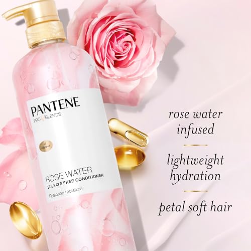 Pantene Rose Water Conditioner, Soothes, Replenishes Hydration, Safe For Color Treated Hair thumb #4