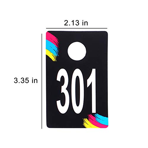 Tarjetas numéricas reversibles SUKIRA de plástico reutilizable para colgar en prendas 4