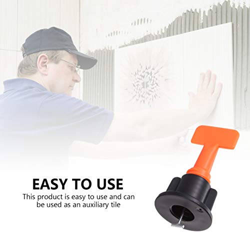 Espaçadores ajustáveis de nivelamento de azulejo reutilizáveis Tehaux pacote com 50, nivelamento de