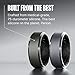 Groove Life Zeus Edge Midnight Anti Stretch Black Silicone Ring Breathable Rubber Wedding Rings for Men, Unique Design, Comfort Fit Ring - Size 10