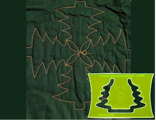 Parrs Christmas Tree Free Motion Quilting Ruler for Domestic Machines