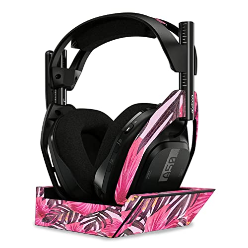 Image of MightySkins Glossy Glitter Skin Compatible with Astro A50 Wireless Headphones + Base Station (Gen 4) - Tropical Pink | Protective, Durable High-Gloss Glitter Finish | Easy to Apply | Made in The USA