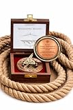 Anniversary Sundial Compass Gift for Him or Her - Keepsake for Husband, Wife or Couple, Men Wedding Anniversary 50th 40th 25th 20th Year Love Celebration. (Anniversary Sundial - Wooden Box)