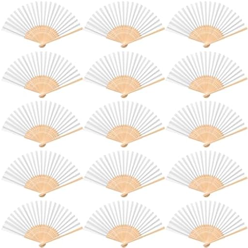 Tomkity 60 Abanicos Personalizados Boda para Invitados Plegable Blanco Regalo Decoración | Ya disponible en tu tienda friki favorita! En mundofriki.es!