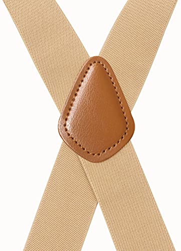 Image of Adjustable Elastic Suspenders for Men's and Women's with X Back Suspenders for Casual & Formal