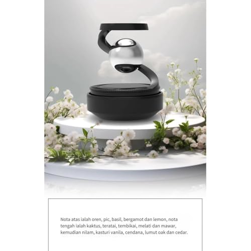 Image of Solar Aroma Car Air Freshener, Stylish Dashboard Rotating Perfume Diffuser, Rotating Aromatherapy, Solar Powered Autorotation Decoration for Car Interior, Refillable & Eco Friendly