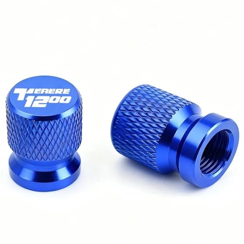 Bouchon de valve de pneu moto étanche en alu bleu pour XT1200Z