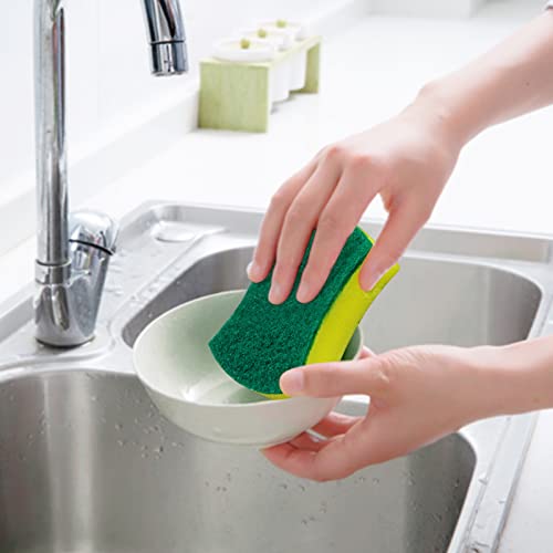 Image of (56 Pack) Kheoxusa Individually Wrapped Sponges,Sponges Individually Wrapped,Individually Wrapped Sponges Bulk Packed for Cleaning Dishes Kitchen Scrub Dish Non Scratch Scrubbers Small Mini Bulk-Waist