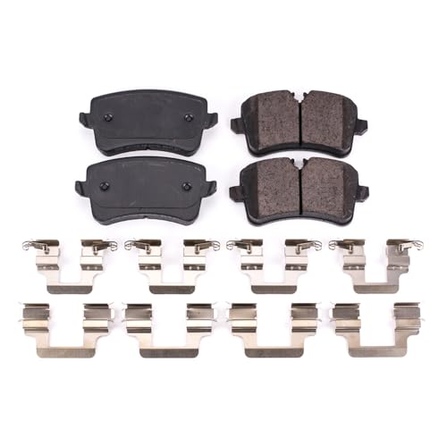 Image of PowerStop Rear Brake Pads for Audi A6 2012-18 |A6 Quattro 2012-18 |A7 Quattro 2012-18 |A8 Quattro 2011-18 |RS5 2013-15 |Audi RS7 2014-18 - Z17 Ceramic Brake Pads with Installation Hardware, 17-1547