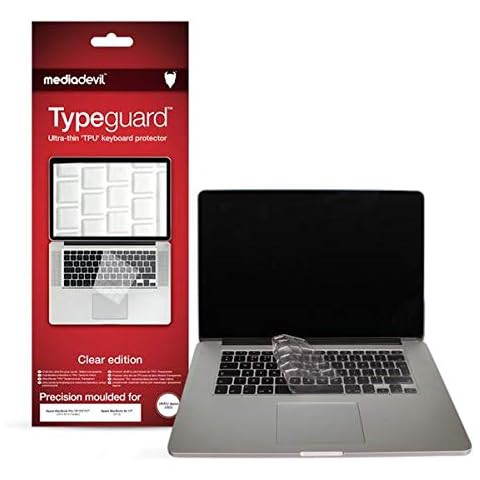 MediaDevil Typeguard MacBook Pro (13" & 15" - 2012-2015 *RETINA DISPLAY*) Keyboard Cover (USA Key Layout) - Clear Edition Cover