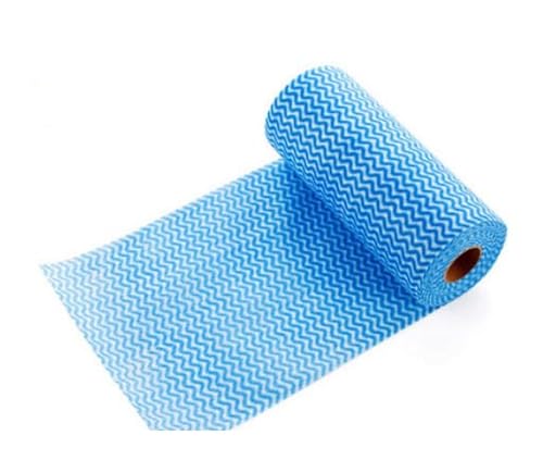 HOUSELY Kitchen Towel Roll Pack of 2 Kitchen Tissue Roll for Cleaning Reusable Kitchen Towel Roll Soft and Highly Absorbent Kitchen Cleaning Cloth NonWoven Multipurpose (80 Pulls Per Roll, 160 Sheets)