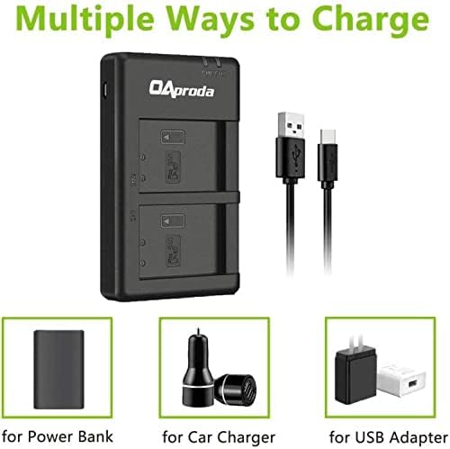 OAproda LP-E17 Battery Charger Pack, 2-Pack Battery Dual USB Charger, Compatible with Canon EOS RP, Rebel T8i,T7i, T6i, T6s, SL3, SL2, 77D, 8000D, 800D, 760D, 750D, 200D, M6, M5, M3 DSLR Cameras