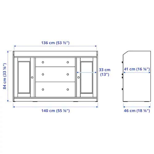 Amazon.co.jp: IKEA/イケア HAUGA/ハウガ：サイドボード140x84 cm