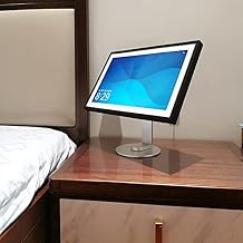 ATOPHK Ech_ooo Show 15 Stand - 360 Swivel & 50 Tilt Aluminum Base, Non-Slip Silicone Pad, Made for Echo Show 15 Silver 025-02