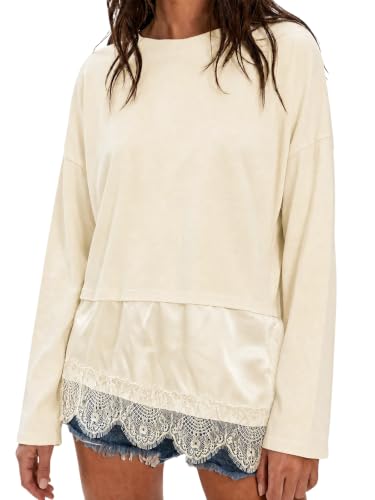 Women's Asymmetrical Lace Trim Top - image 1