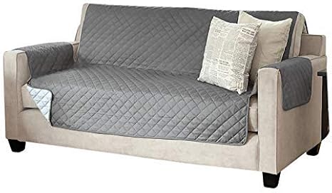 Amazon De Viva Sesselschoner Sofaschoner Sesselschutz Sofauberwurf 3 Sitzer 191 X 279 Cm Anthrazit Hellgrau
