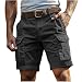 FOCLMP Tactical Cargo Shorts Men Button Zip Up Outdoor Hiking Short Pants Summer Casual Lightweight Work Buttom with Pockets Short Cargo Pants for Men Black L