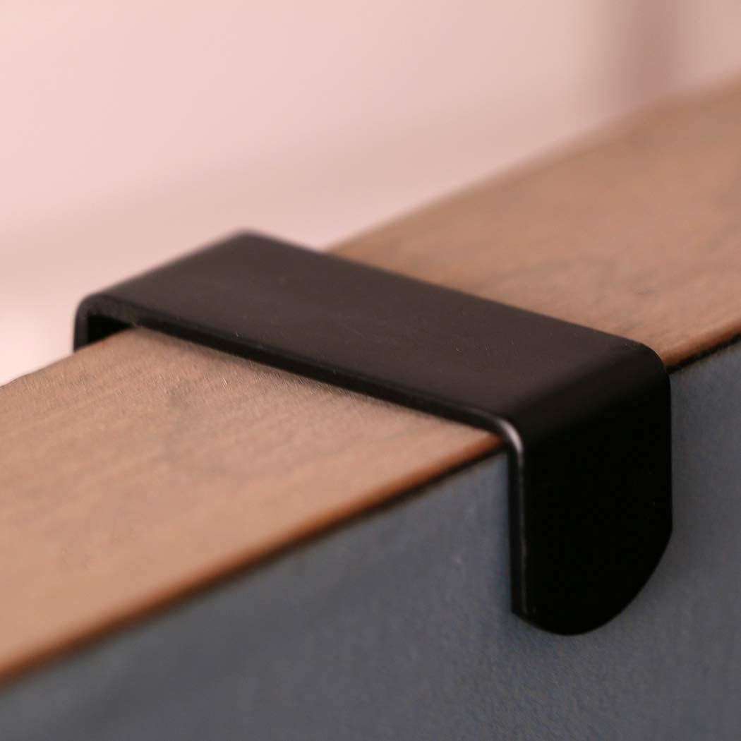 Heavy Duty Black Over The Door Coat Rack with 5 Hooks