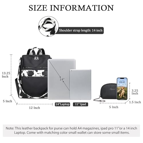 Image of AGLOD Leather Backpack Purse for Women Designer Ladies Shoulder Bag Fashion Faux Work Travel Handbags