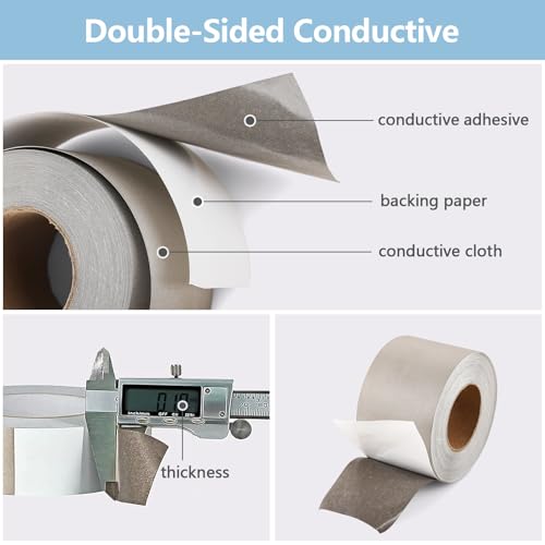 Image of 2in x 50ft Faraday Tape, High-Shielding Conductive Adhesive Tape for EMP EMF RFID Signal Blocking