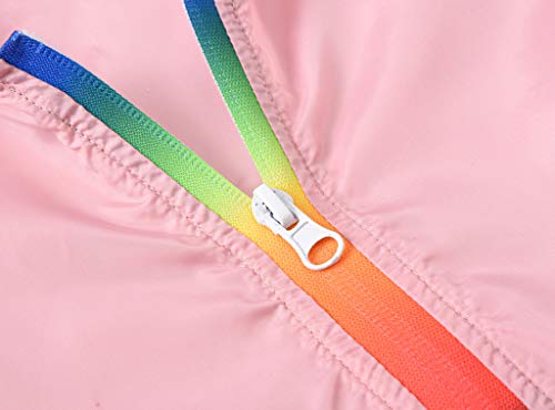 Rainbow Zipper Sun Protective Jackets for Kids Toddler UV Protection Sun Shirt Cooling Athletic Hooded Rash Guard4