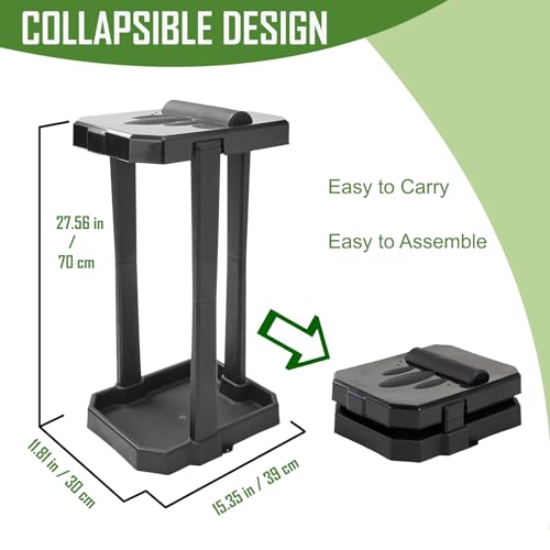 Image of Collapsible Trash Bag Holder with 20 Pcs Trash Bags, Portable Trash Can with Trash Bag Storage, Waste Bin for Camping, RV, Picnics, Home and Recycling