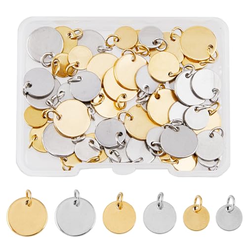 SUPERFINDINGS 48 pendentif D'Étiquette Vierge de 3 tailles 304 breloques en Acier Inoxydable avec...