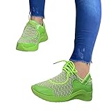 ✿ Lieferzeit: 7-18 Tage. Fitnessschuhe Damen Indoor Weiss Sommer Atmungsaktiv Bequem Luftkissen Turnschuhe Outdoor Soft Foam rutschfest Mit Schnürsenkel Laufschuhe Sneaker Mesh Leicht Running Frauen Sportschuhe