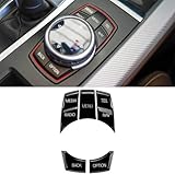 Car Interior Console iDrive Multimedia Control Button Replacement Cover For BMW F chassis 1 2 3 4 5 6 7 Series X1 X3 X4 X5 X6 F20 F22 F30 F32 F34 F10 F02 F25 F26 F15 F16 (5PCS NAV-MEDIA Piano black)