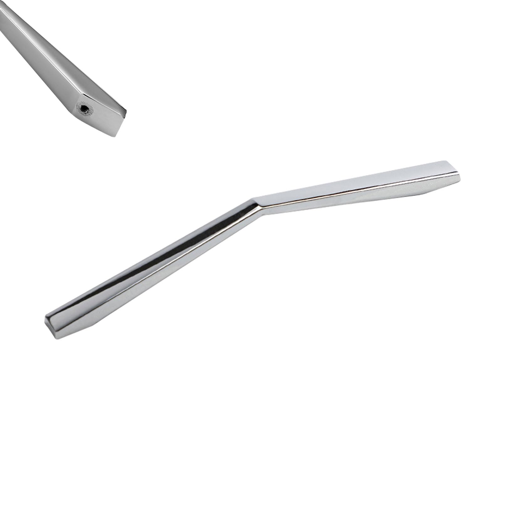 Szlxjmfl Chrome Kitchen Cabinet Handles 128Mm 2 Pack, Handle For Furniture Solid Zinc Alloy | Plating Surface, Color: Drawer Handles Hole Centers: 96-192Mm Drawer Pulls Cupboard Handles 128Mm/5In