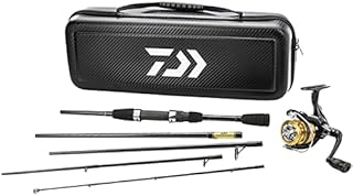 Daiwa CC20F635ML Carbon Case Travel Pre-Mounted Freshwater Spinning Combo, Multi, One Size