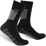 RANDY SUN Thin Waterproof Socks for Women, Fashion Ultralight Super-thin Printed Youth Golf Hiking Running Trekking Crew Rain Boot Socks 1 Pair Black-Stripe, Small