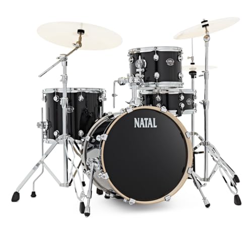 Natal KAR-TJ-BLS Arcadia Series TJ 5-Piece Drum Set with Hardware - Black Sparkle