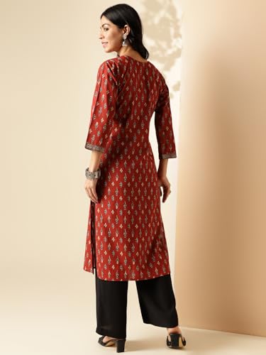Image of Vbuyz Women's Floral Printed Straight Cotton Special wear Kurtas for Women | Cotton Kurtas for Women | A-Line Kurtas Kurtis | Designer Kurta | Kurtas for Women | Printed Kurtas